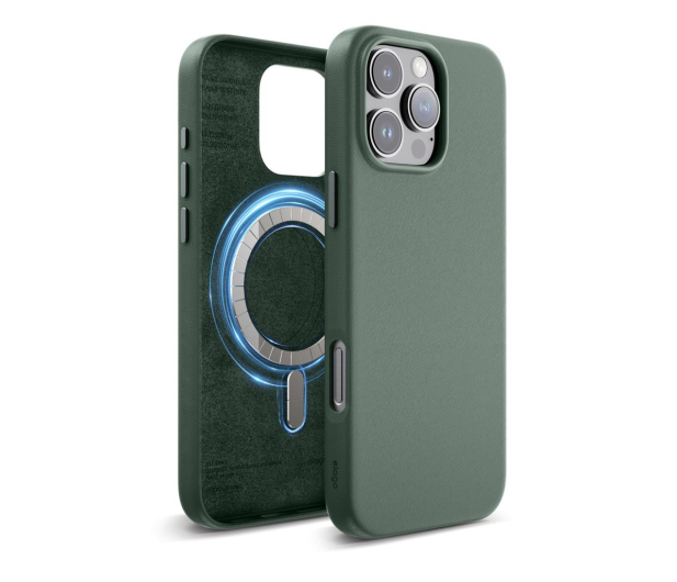 Elago Magnetic Leather do iPhone 16 Pro Max Midnight Green ES16MSLE69PRO-MGR - 1278747 - zdjęcie